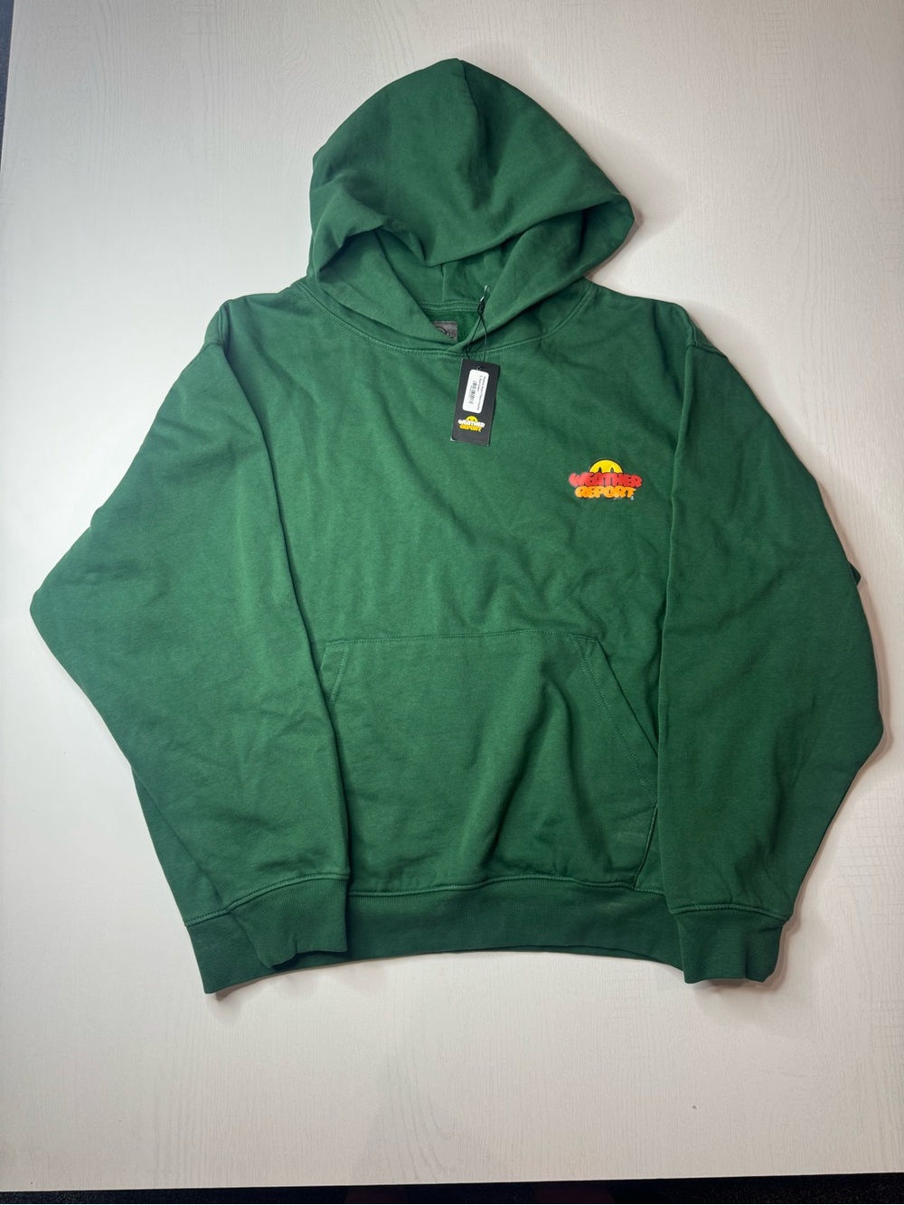 Forest Green Hooded Sweatshirt with Small Chest Logo
